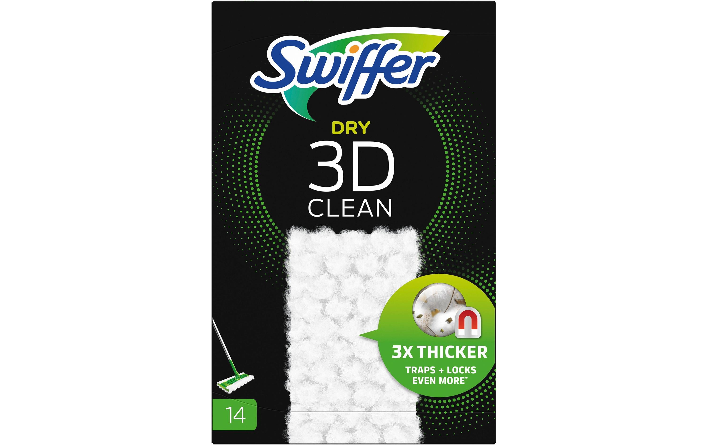 Swiffer Trocken Wischtücher 3D – Mikrofaser – Weiss – 14 Stk.