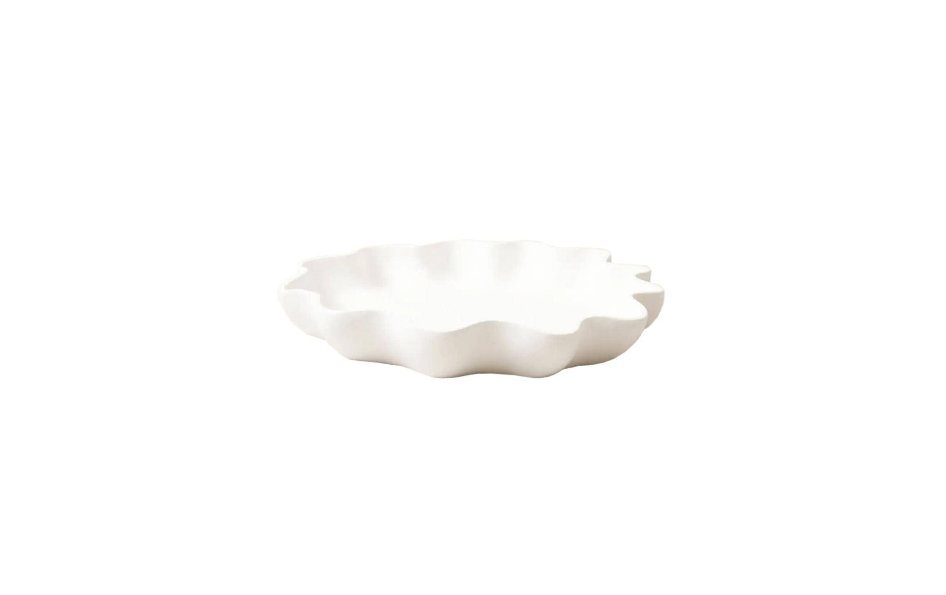 Esmée Fruchtschale Fleur Weiss – Ø 31 cm, rund, Keramik