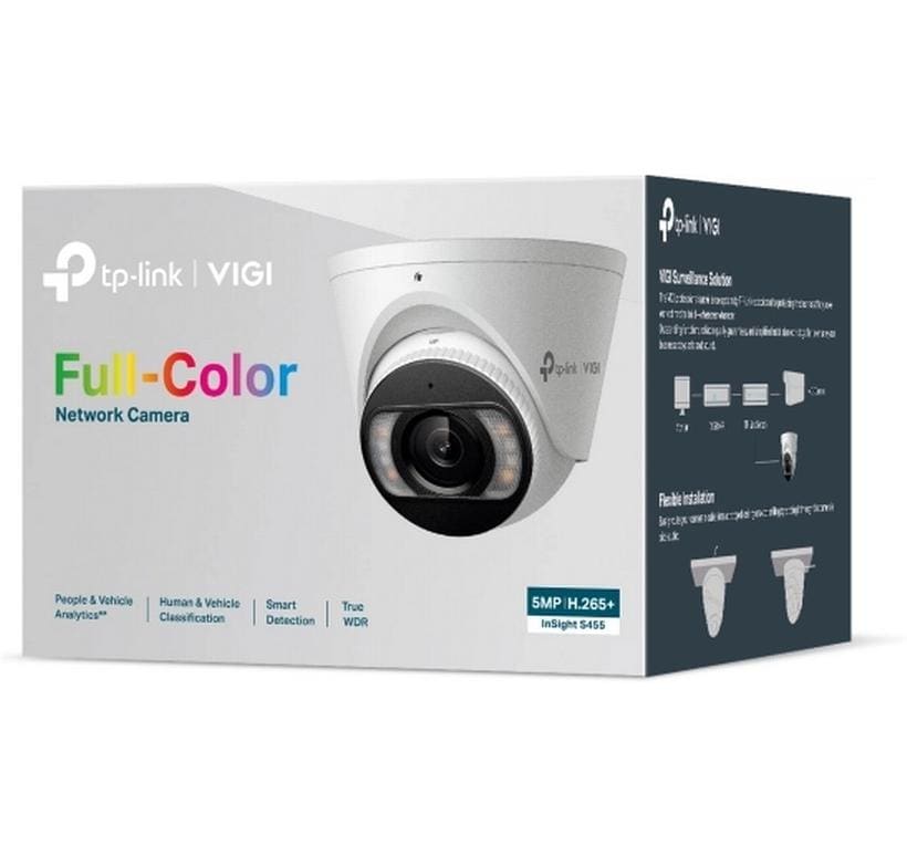 TP-Link InSight S455 Netzwerkkamera – 5 MP, 2880 × 1620 (HD3K), IP67, weiss