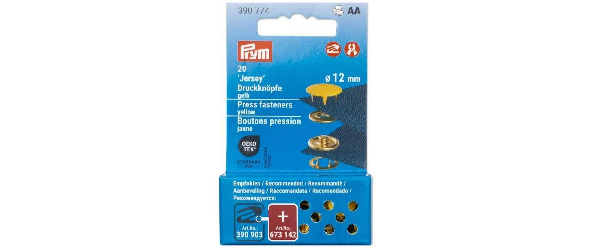 Prym Knöpfe Ø 12 mm – Messing, gelb, 20 Stück