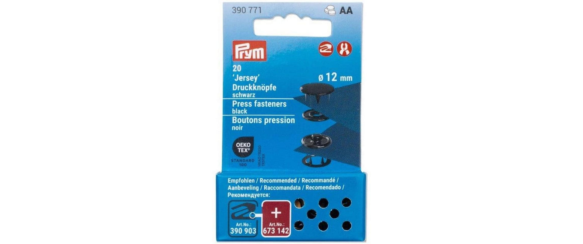 Prym Knöpfe Ø 12 mm – Messing, schwarz, 20 Stück