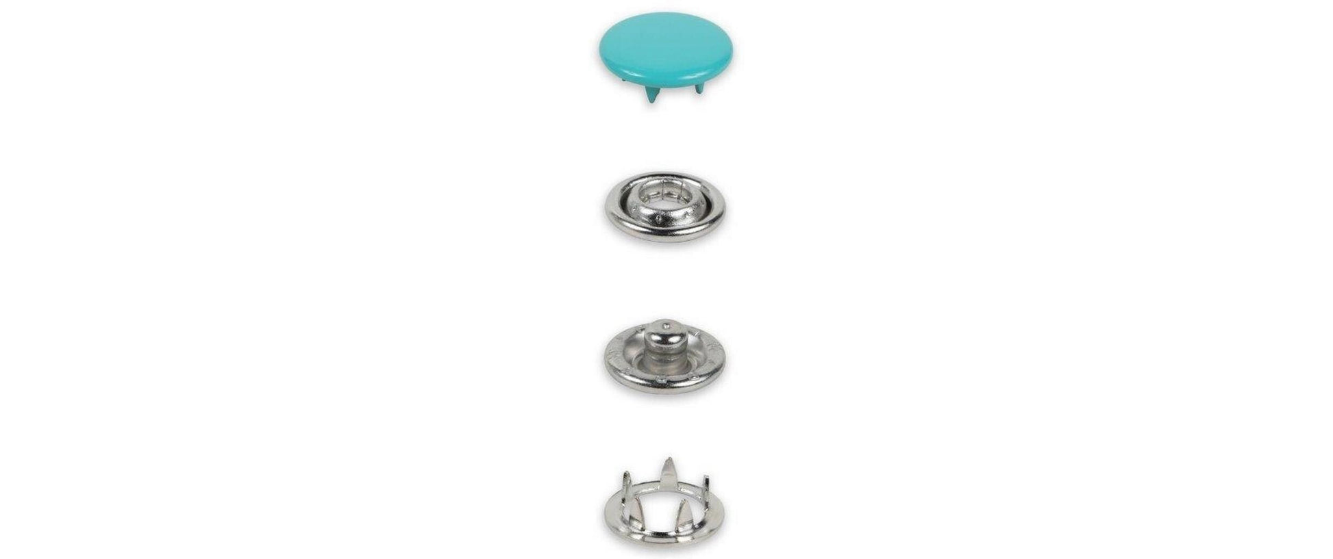 Prym Druckknöpfe Ø 12 mm – Messing, Mint, 20 Stück