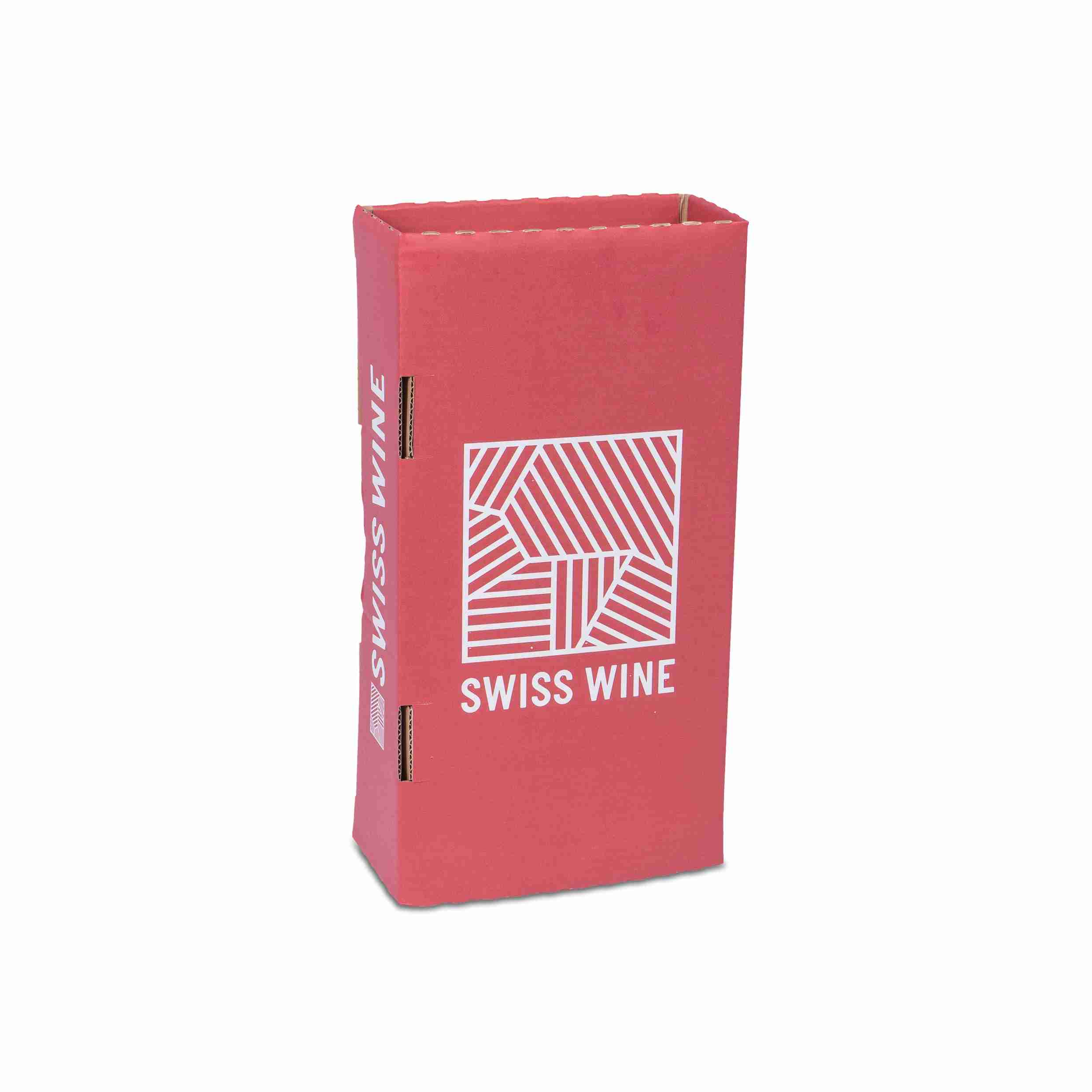 Swisswine Weinversandkarton – für 2 × 0,75 l, max. 310 mm & Ø90 mm – 327 × 200 × 100 mm – 1 Palette (900 Stk.)