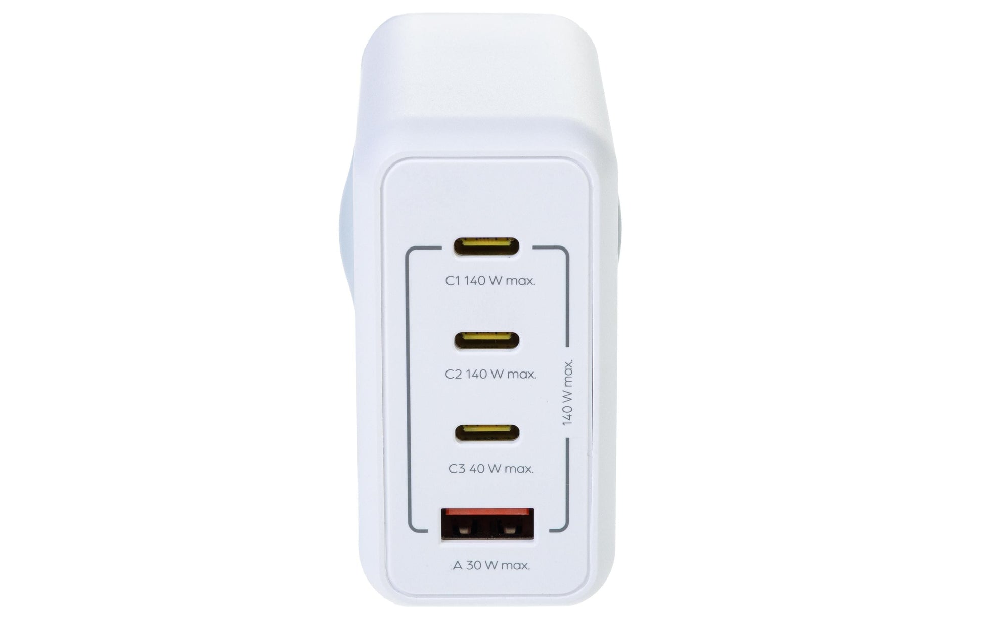 ONIT Netzteil (EU) – 140 W, 3× USB-C + 1× USB-A, PD, PPS, QC, GaN – für Smartphones, Tablets, Laptops