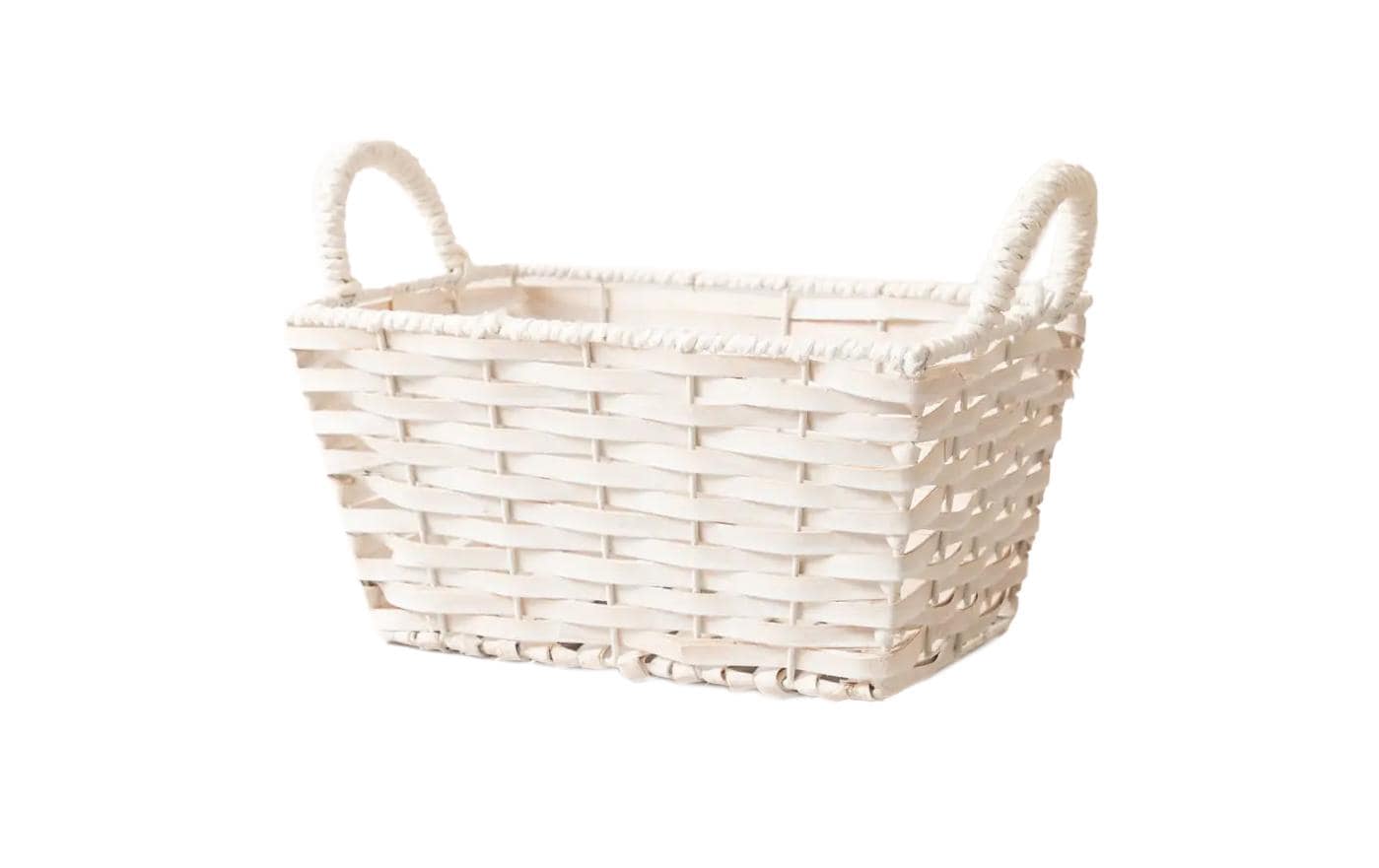 Esmée Aufbewahrungskorb – Holz – Weiss – 205 × 150 × 300 mm