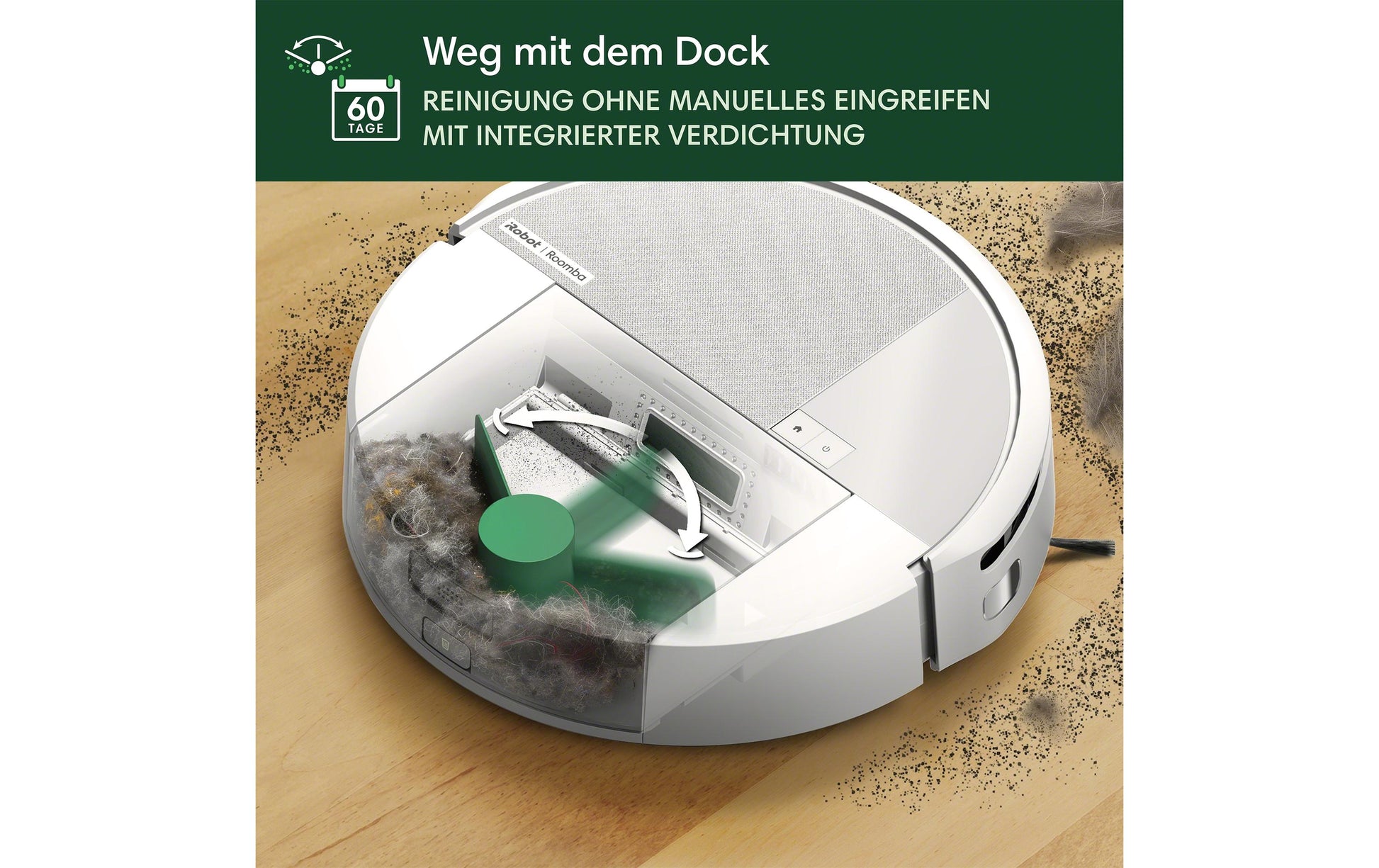 iRobot Roboterstaubsauger Roomba 205 – 1,8 l, Akkubetrieben, 3 Stufen, 35,9 × 35,8 × 10,1 cm