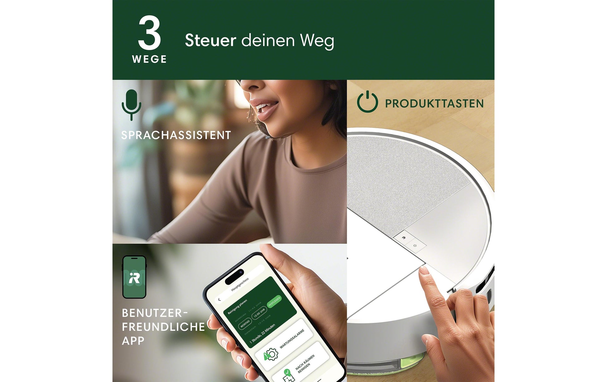 iRobot Roboterstaubsauger Roomba 205 – 1,8 l, Akkubetrieben, 3 Stufen, 35,9 × 35,8 × 10,1 cm