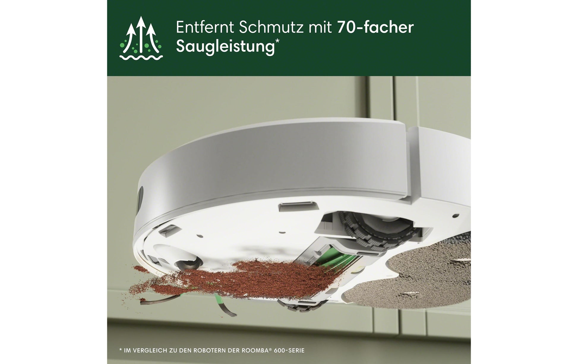 iRobot Roboterstaubsauger Roomba P405 – 0,3 l, Akkubetrieb, 3 Stufen, 35,7 × 35,1 × 10,6 cm