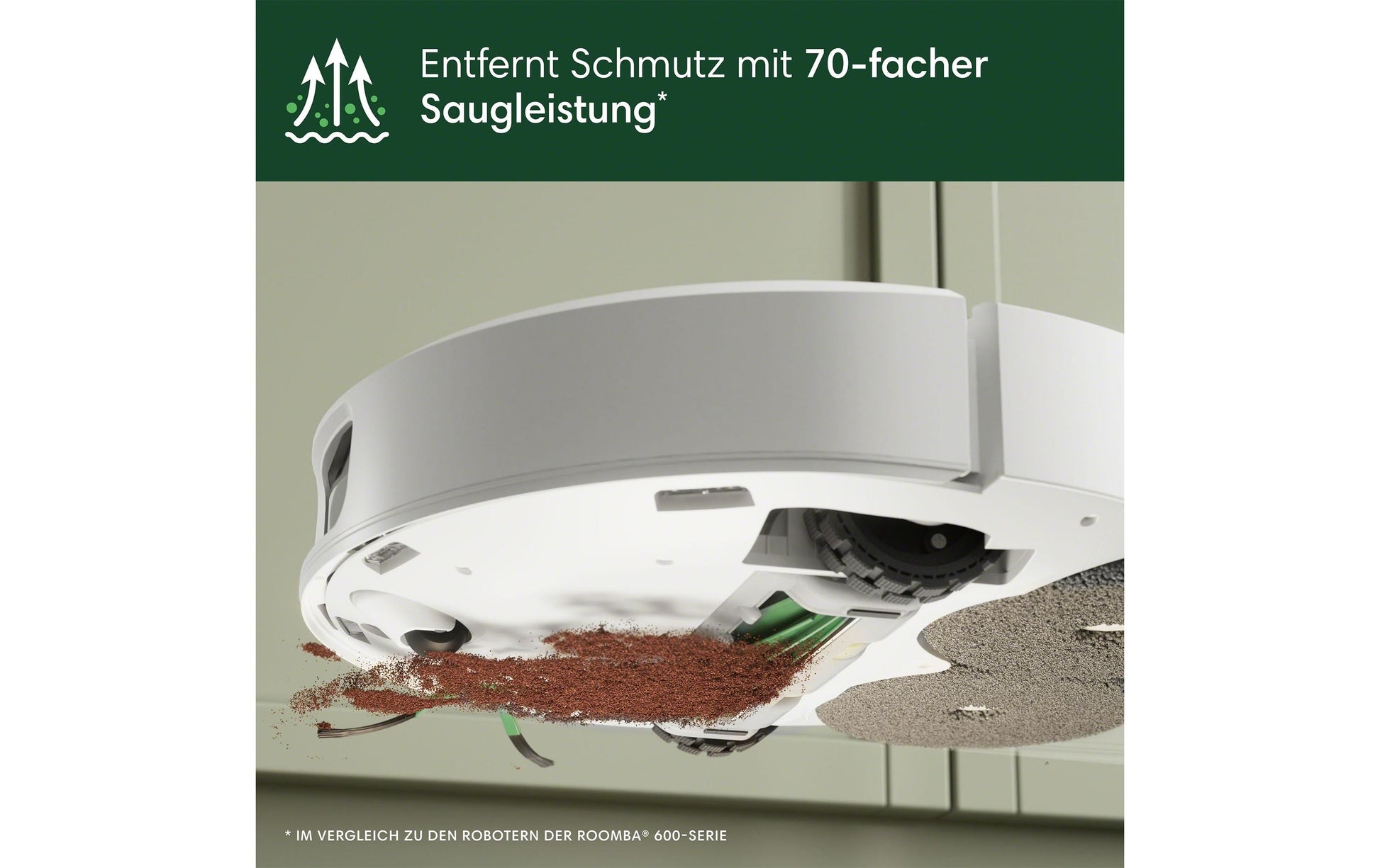 iRobot Roboterstaubsauger Roomba P505 Combo+AutoWash Dock – 0,3 l, Akkubetrieben, 3 Stufen, 35,7 × 35,1 × 10,6 cm