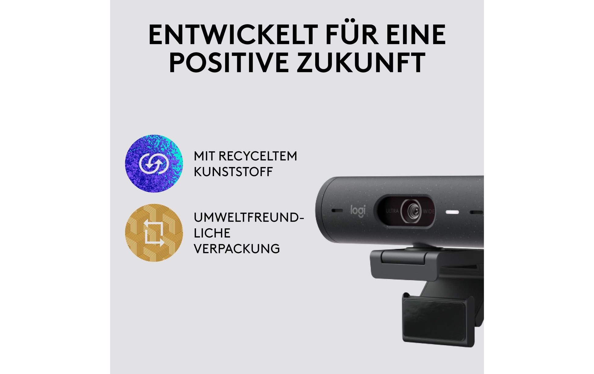 Logitech BRIO 500 – Webcam – Graphit