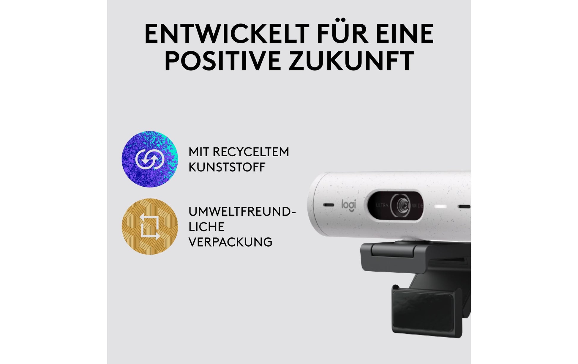 Logitech BRIO 500 – Webcam – Off-White