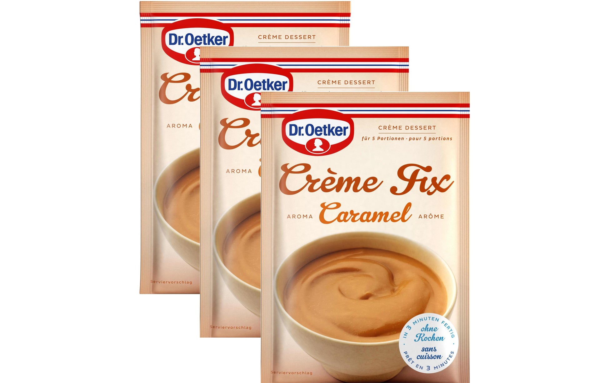 Dr. Oetker Crèmemischung Crème-Fix Karamell – 3×120 g