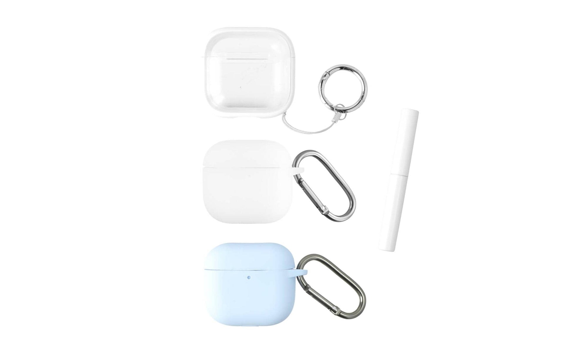 4smarts Case Set Omega – Schutzhülle – für AirPods 4 – Kunststoff/Silikon – kabelloses Laden – 3er-Set