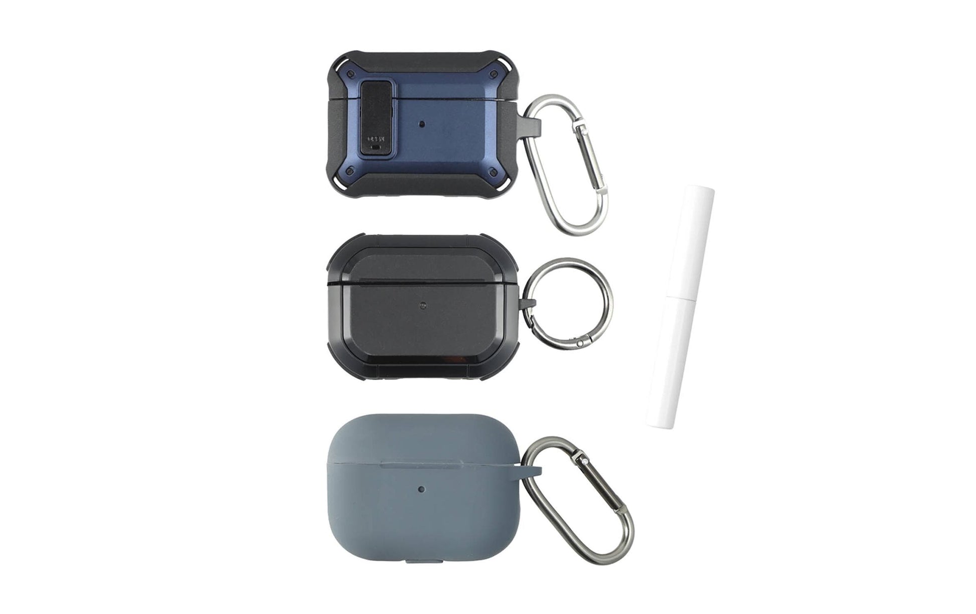 4smarts Case Set Alpha – Schutzhülle – für AirPods Pro 2 – TPU – schwarz, blau, grau – 3er-Set