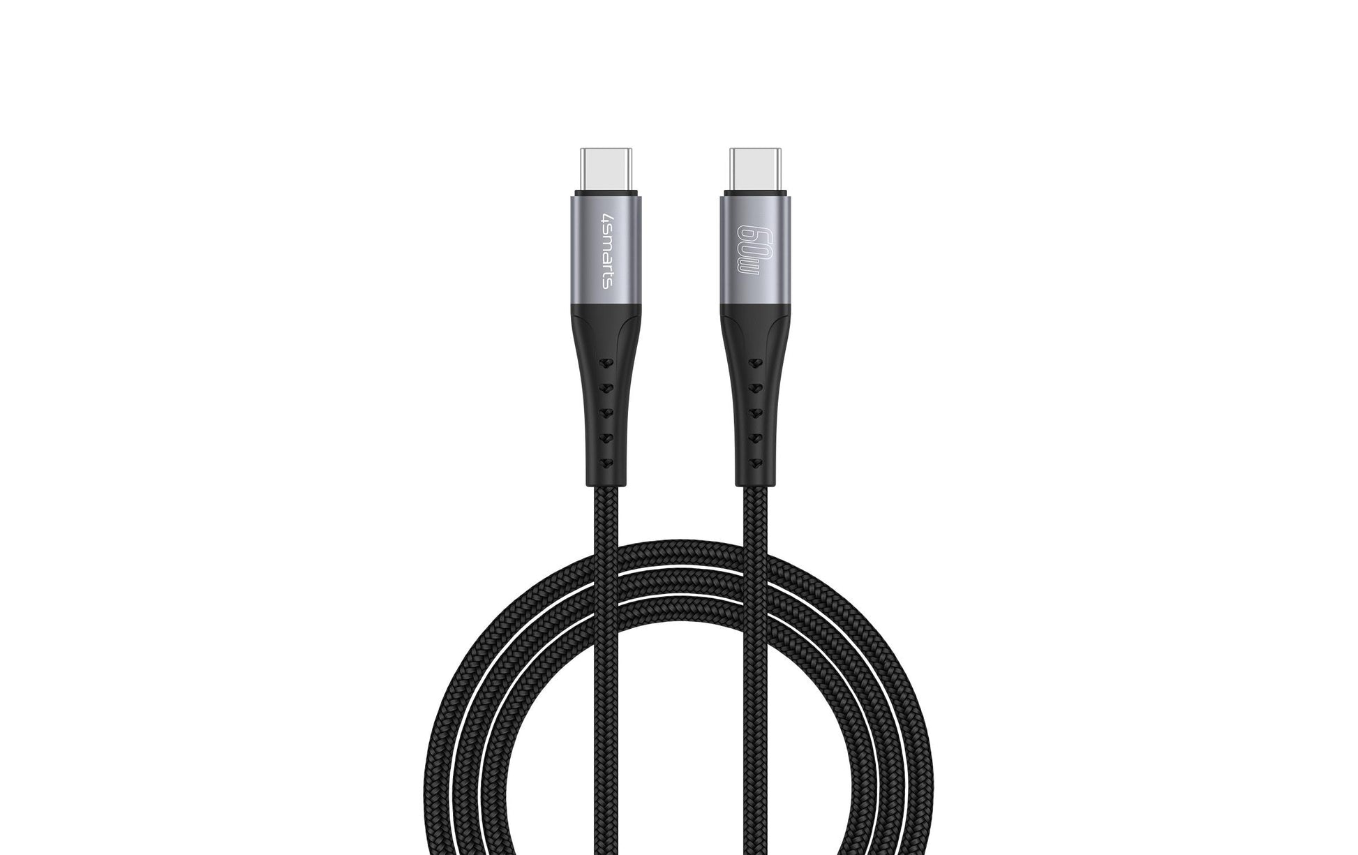 4smarts USB-C auf USB-C Kabel – USB 2.0 – 1,5 m – PD 60 W – Schwarz – für Nintendo Switch und mehr