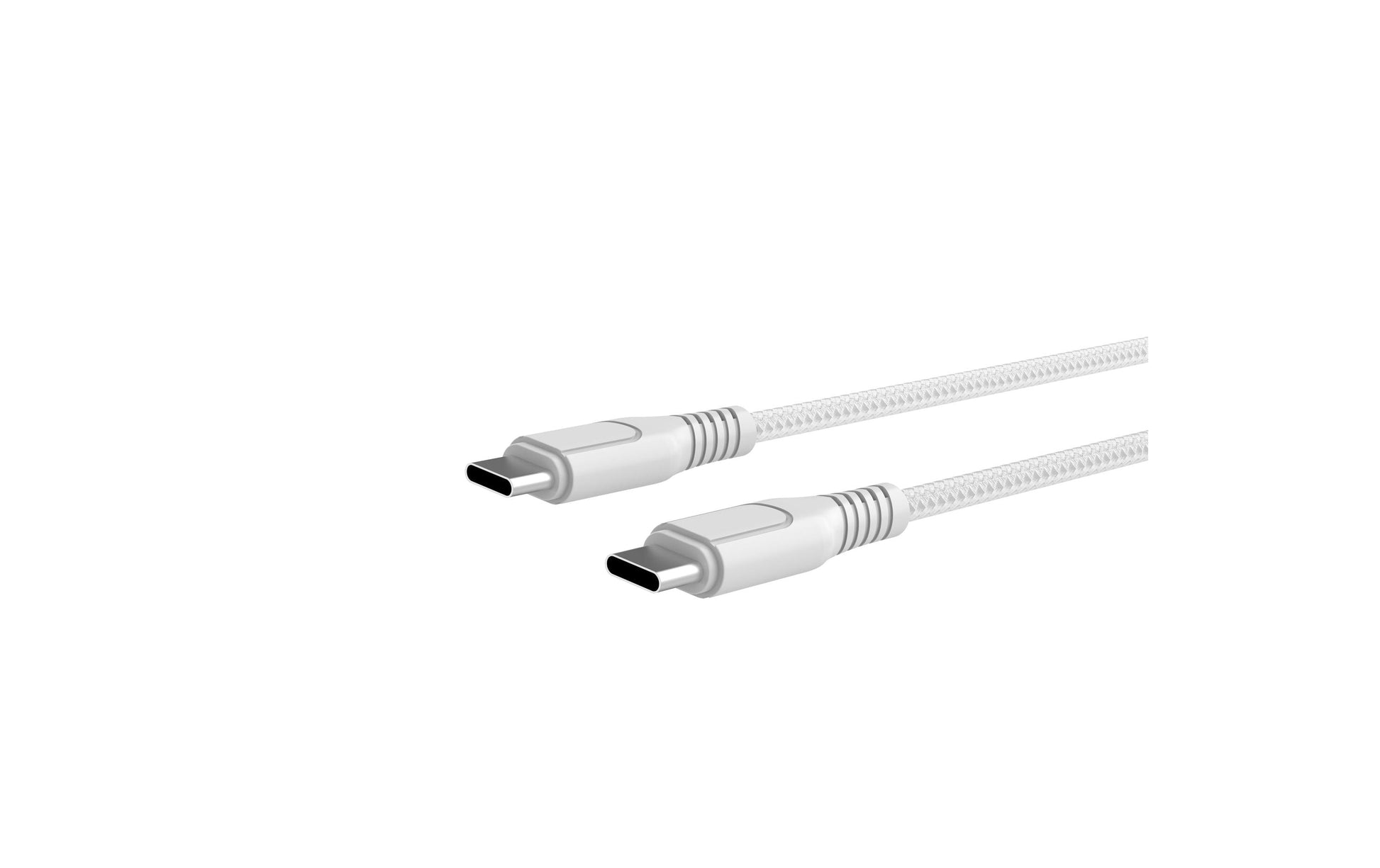 4smarts USB-C auf USB-C Kabel – USB 2.0 (480 Mbit/s) – 1,5 m – PD 60 W – Geflochten – Weiss