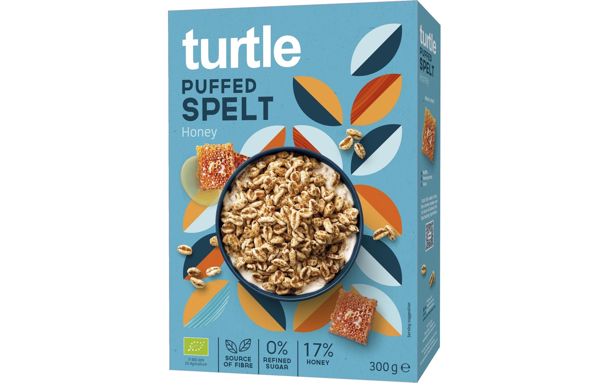 turtle Cerealien Gepuffter Dinkel Honig – Bio, laktosefrei – 300 g