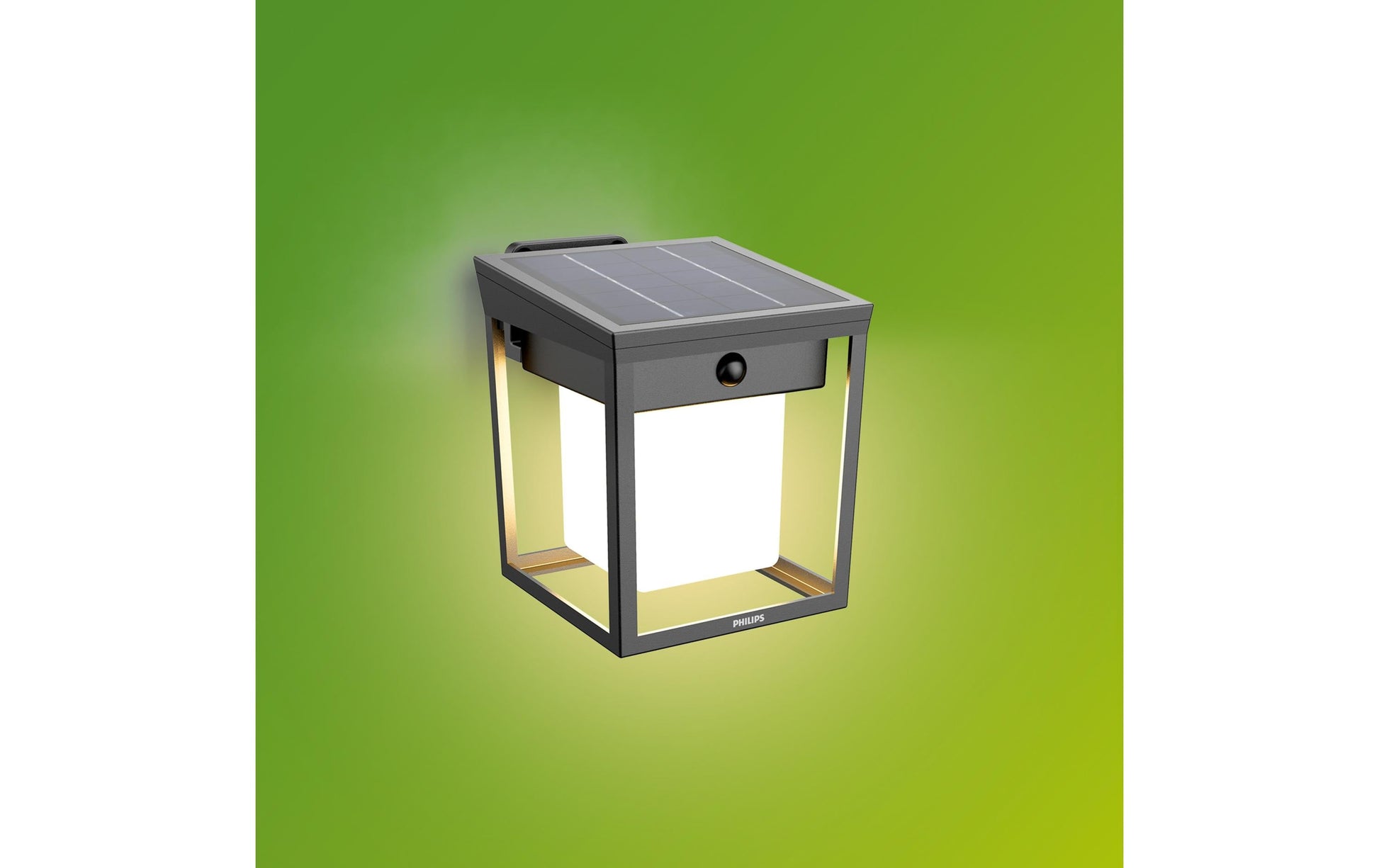 Philips Aussenwandleuchte – 3×2 cm, 250 lm, 1,5 W, Warmweiss, 3000 K, IP44, Solarbetrieb, Anthrazit, Metall