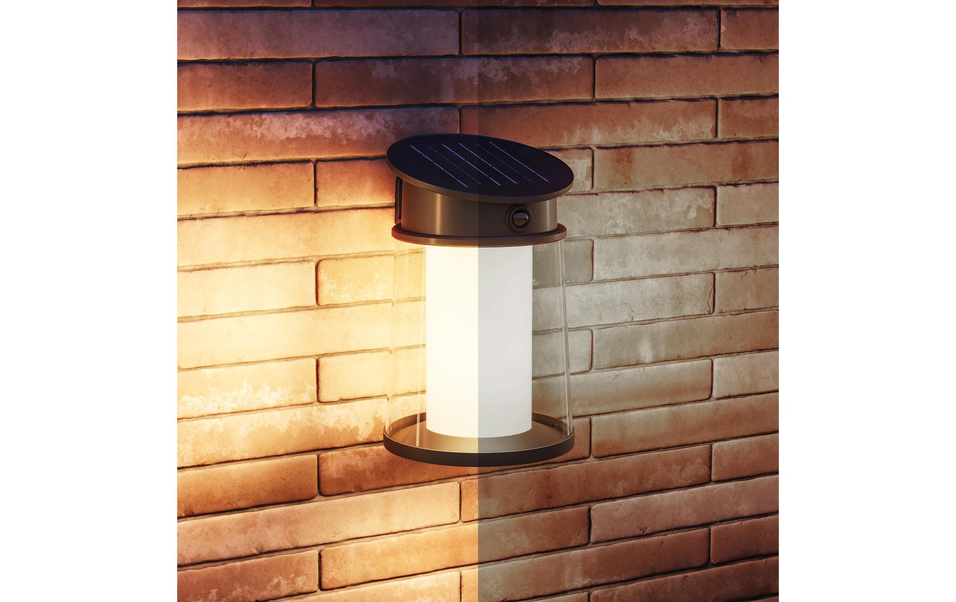 Philips Aussenwandleuchte – Warmweiss, 2700 K – IP44 – Solarbetrieb – mit Bewegungsmelder – Schwarz, Metall