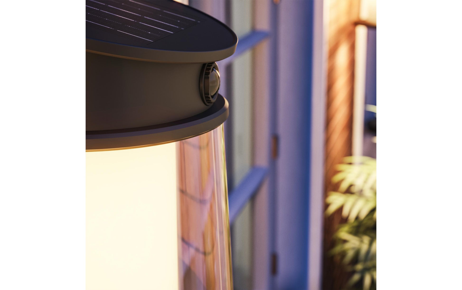 Philips Aussenwandleuchte – Warmweiss, 2700 K – IP44 – Solarbetrieb – mit Bewegungsmelder – Schwarz, Metall