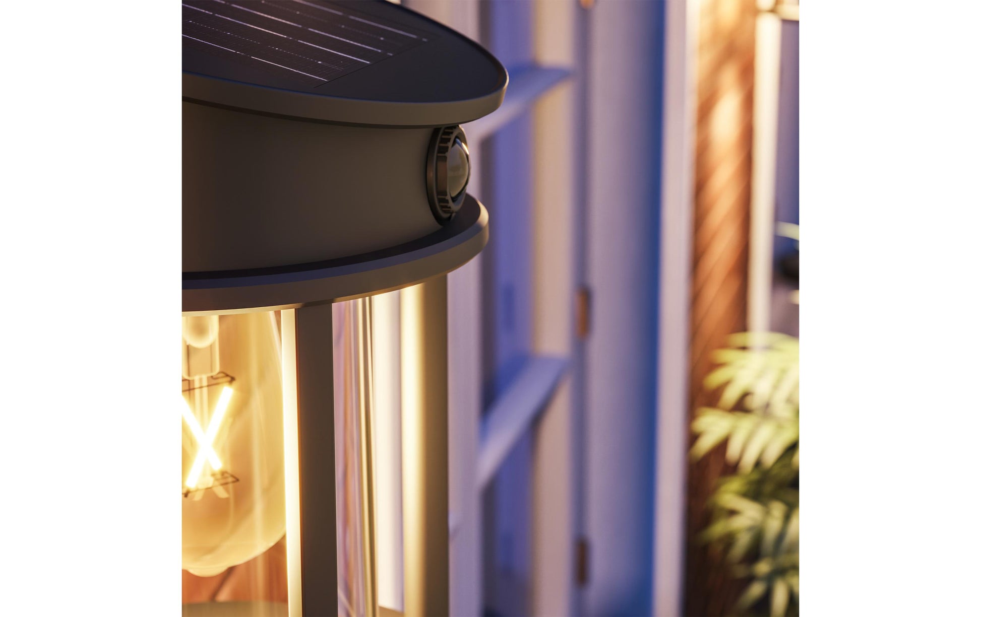 Philips Aussenwandleuchte – 2700 K, IP44, Solarbetrieb, mit Bewegungsmelder, Schwarz, Metall, Kunststoff