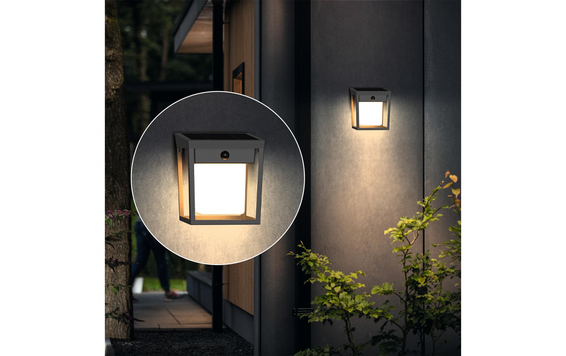 Philips Aussenwandleuchte – 3×2 cm, 250 lm, 1,5 W, Warmweiss, 3000 K, IP44, Solarbetrieb, Anthrazit, Metall