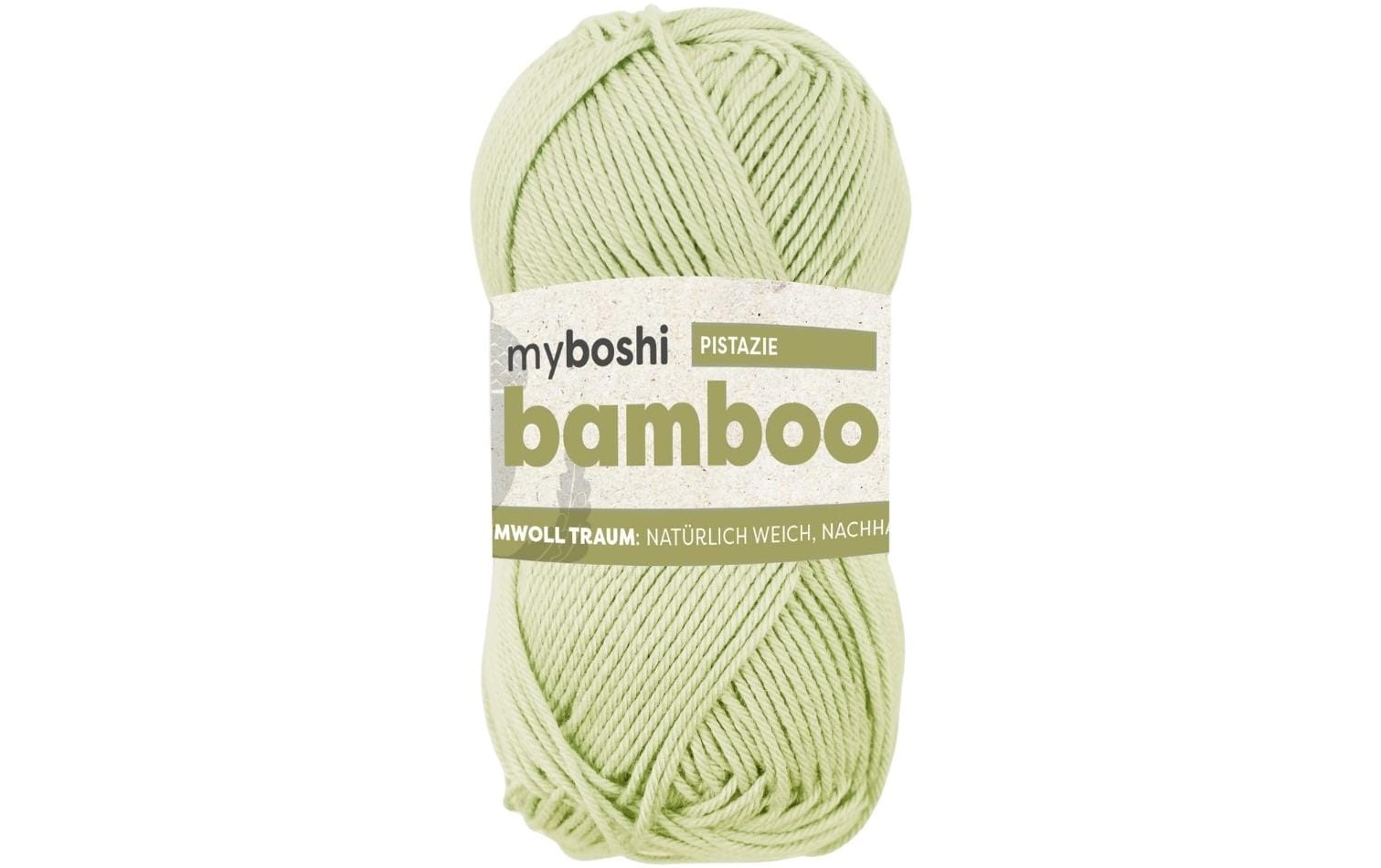 myBoshi Bambuswolle Pistazie – 50 g, 125 m, 60% Bambus/40% Baumwolle, Nadel 4 mm