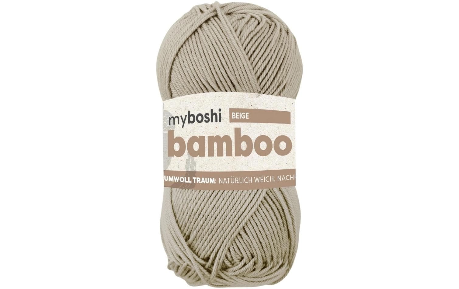 myBoshi Bambuswolle Weiss – 50 g, 125 m, Nadel 4 mm, 60% Bambus/40% Baumwolle, 1 Stk.