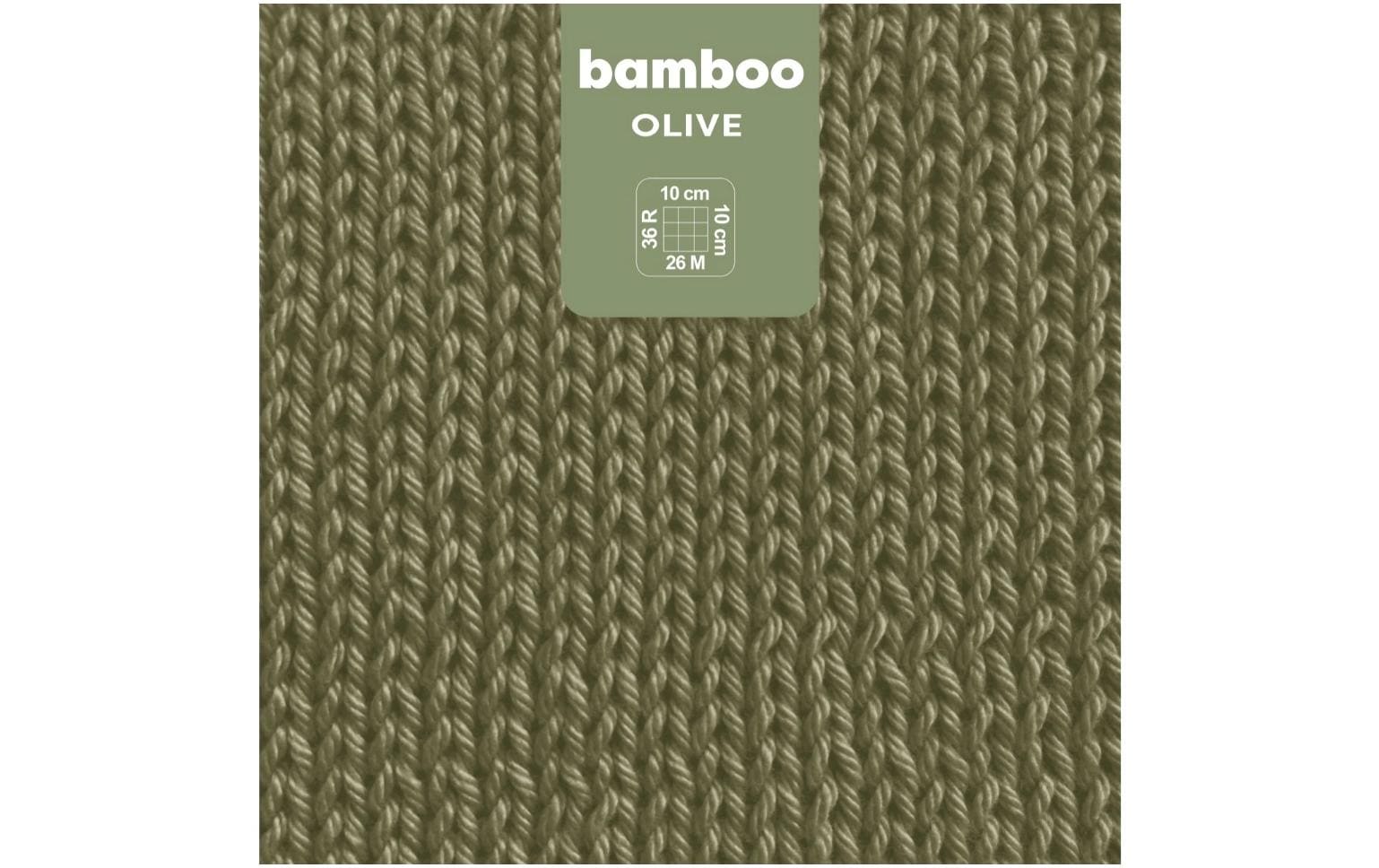 myBoshi Bambuswolle Olive – 50 g, 125 m, Nadel 4 mm, 60% Bambus/40% Baumwolle