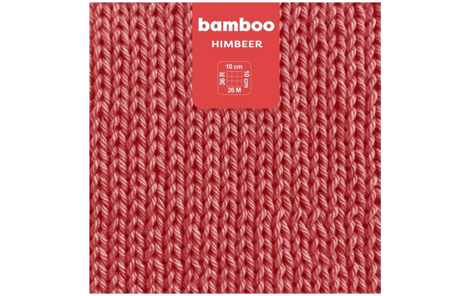 myBoshi Bambuswolle Himbeer – 50 g, 125 m, Nadel 4 mm, 60% Bambus/40% Baumwolle