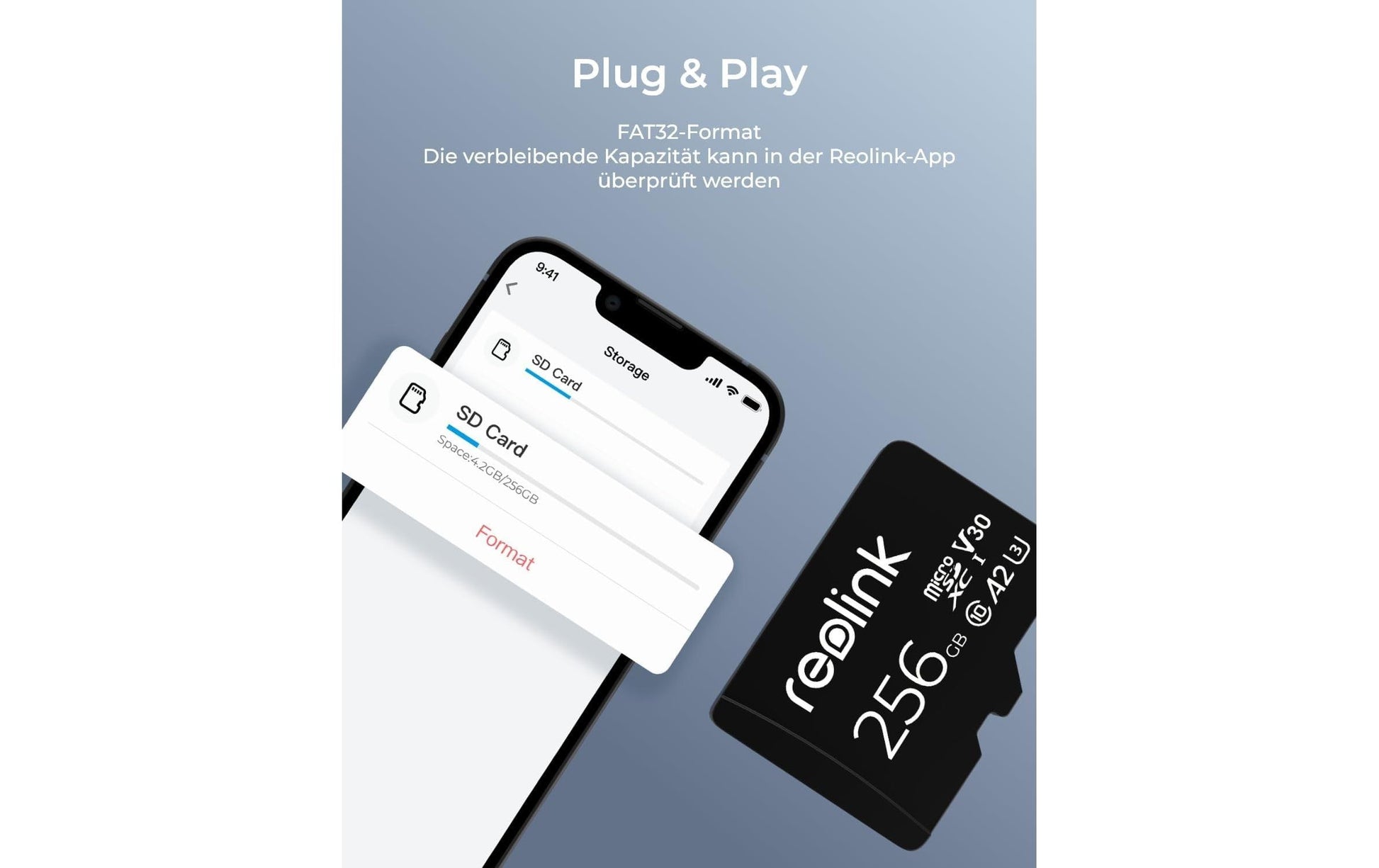 Reolink zubehör Reolink microSDXC 256 GB – UHS-I, 100/30 MB/s, ohne Adapter