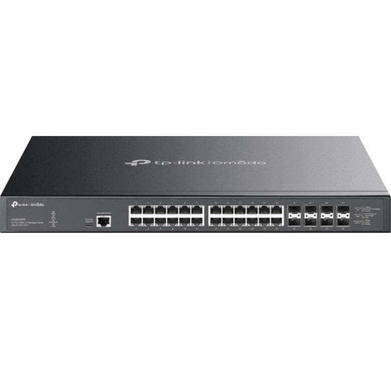 TP-Link Omada – Managed Switch – 24×10G, 8×SFP+, L2+, PoE++ 770 W, 19" Rack