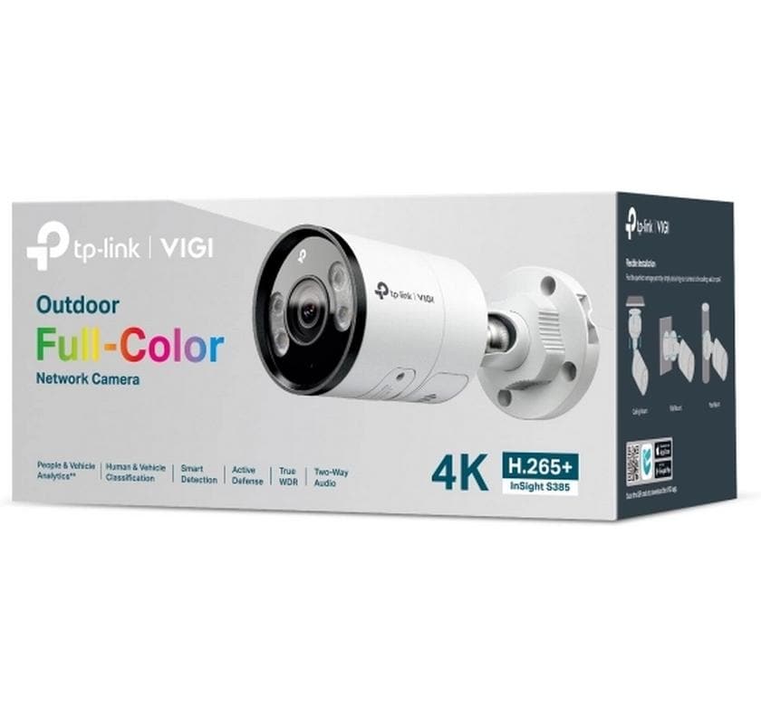 TP-Link InSight S385 Netzwerkkamera – 8 MP, Ultra HD 4K, IP67, Weiss