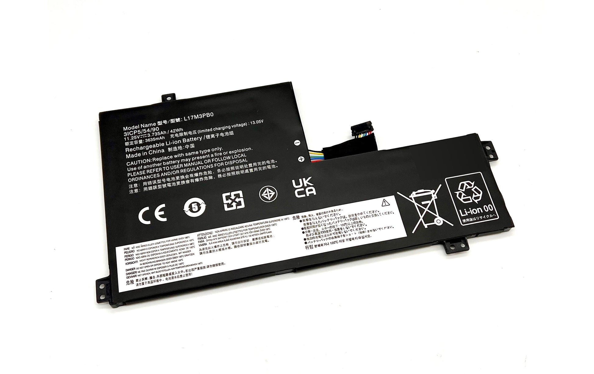 Vistaport Notebook-Akku – für Lenovo IdeaPad 3, Chromebook S340/300E – 42 Wh, 11,25 V (3 Zellen) – Schwarz