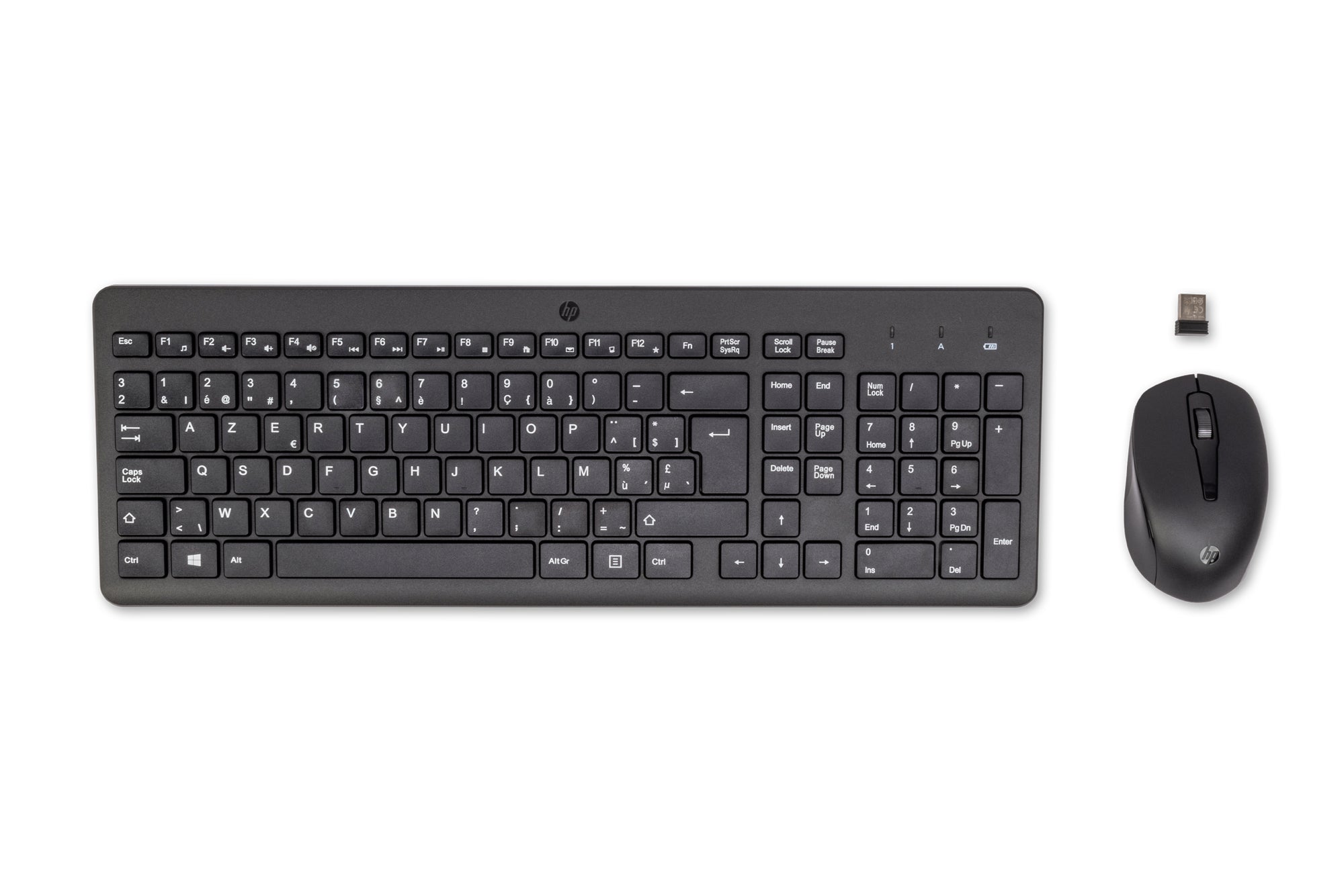 HP 330 – Tastatur-Maus-Set – 100% – 2,4 GHz – AZERTY (BE) – Schwarz