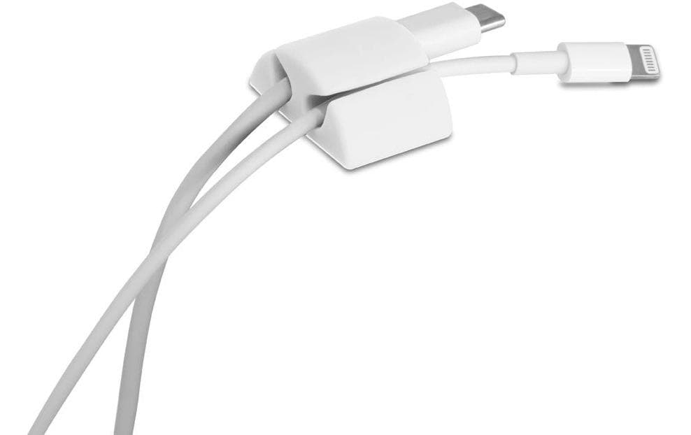 Max Hauri AG Max Hauri Klettkabelbinder, 40×20 mm, 6er-Pack – weiss