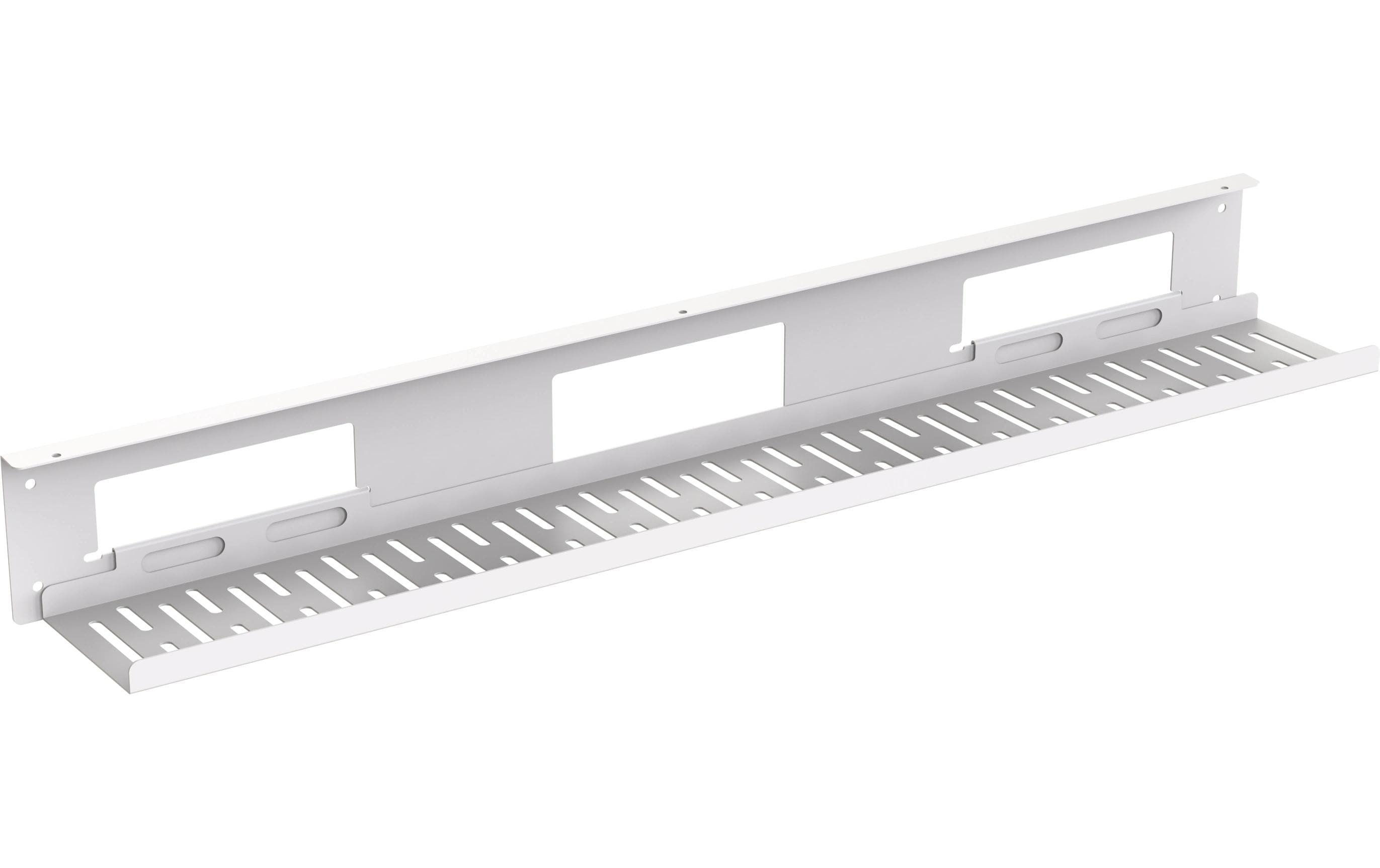 Contini Untertisch-Kabelwanne – 800×120×100 mm – Metall – Weiss, Belastbarkeit 2 kg