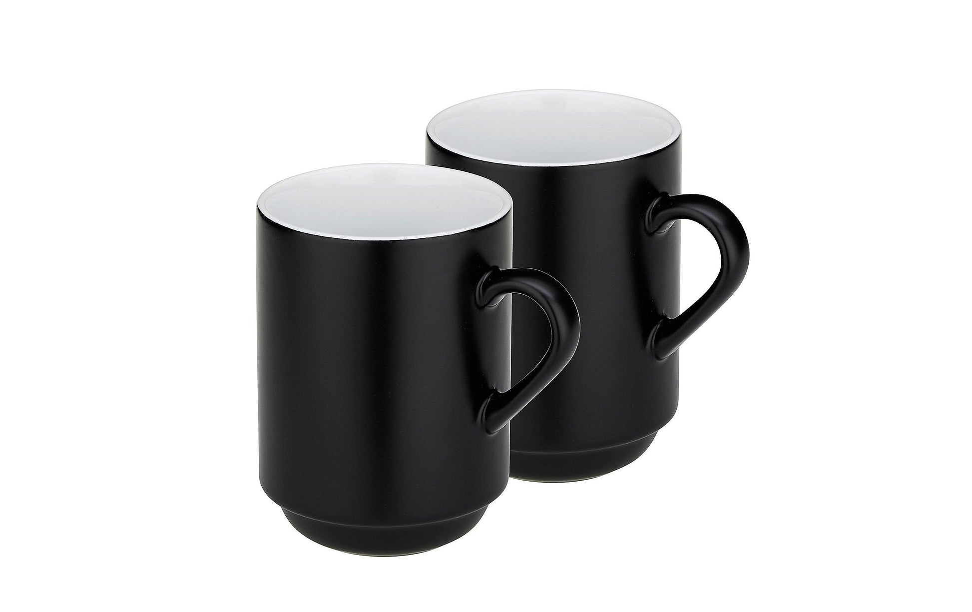 Kela Kaffeetasse – 2er Set, 300 ml, Ø 7,5 cm, Keramik, Schwarz