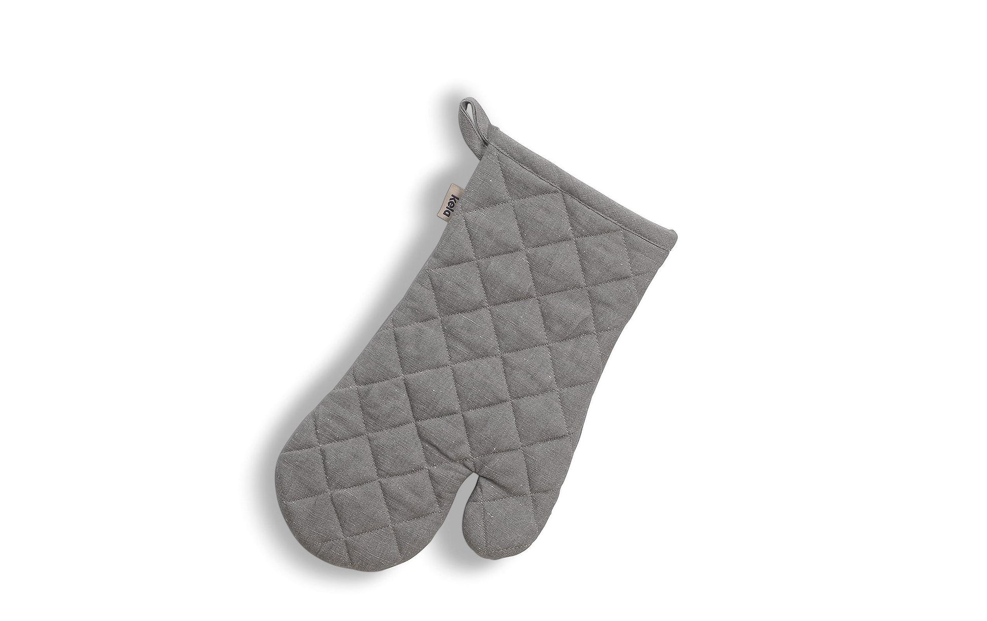 Kela Puro – Ofenhandschuh 31 × 18 cm, Baumwolle/Leinen, Grau