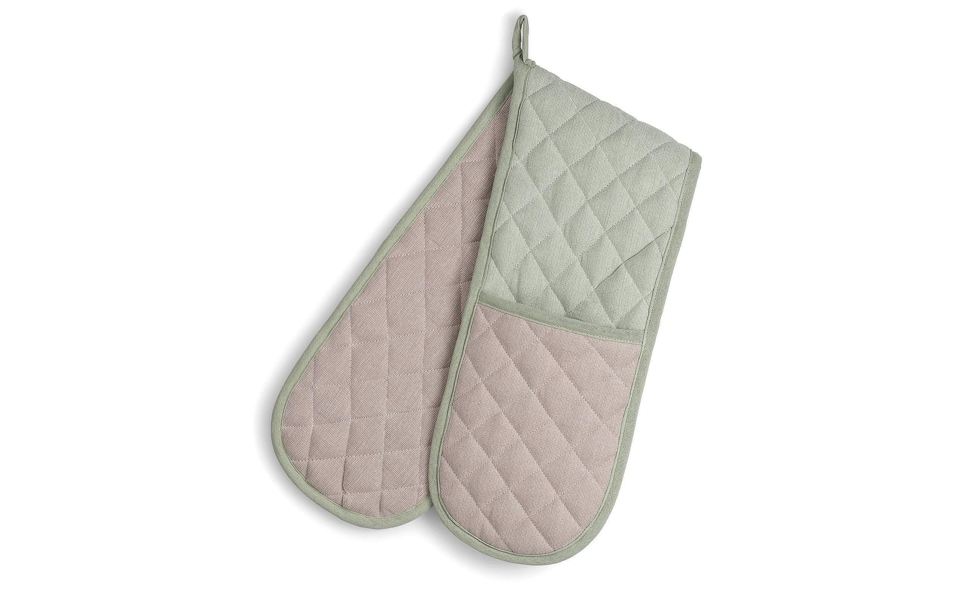 Kela Tia – Ofenhandschuh 18,0 × 90,0 cm, Baumwolle, S/M, Grün, Nougat