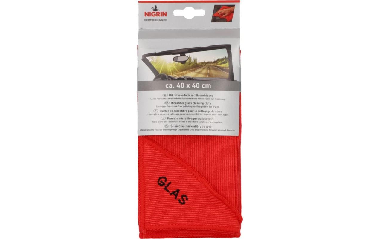 Nigrin Mikrofasertuch – für Glas – 40 × 40 cm – 1 Stk.