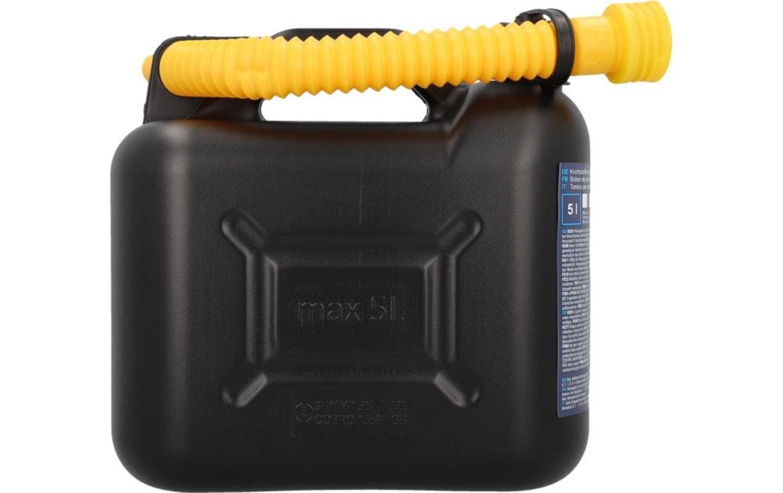 Cartrend Benzinkanister – 5 l – Schwarz – Polyethylen (PE)