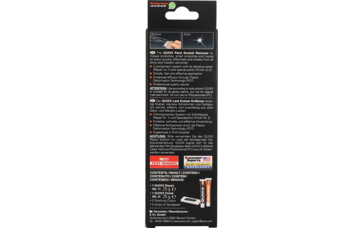 Quixx Kratzerentferner-Set – für Lack – 25 g