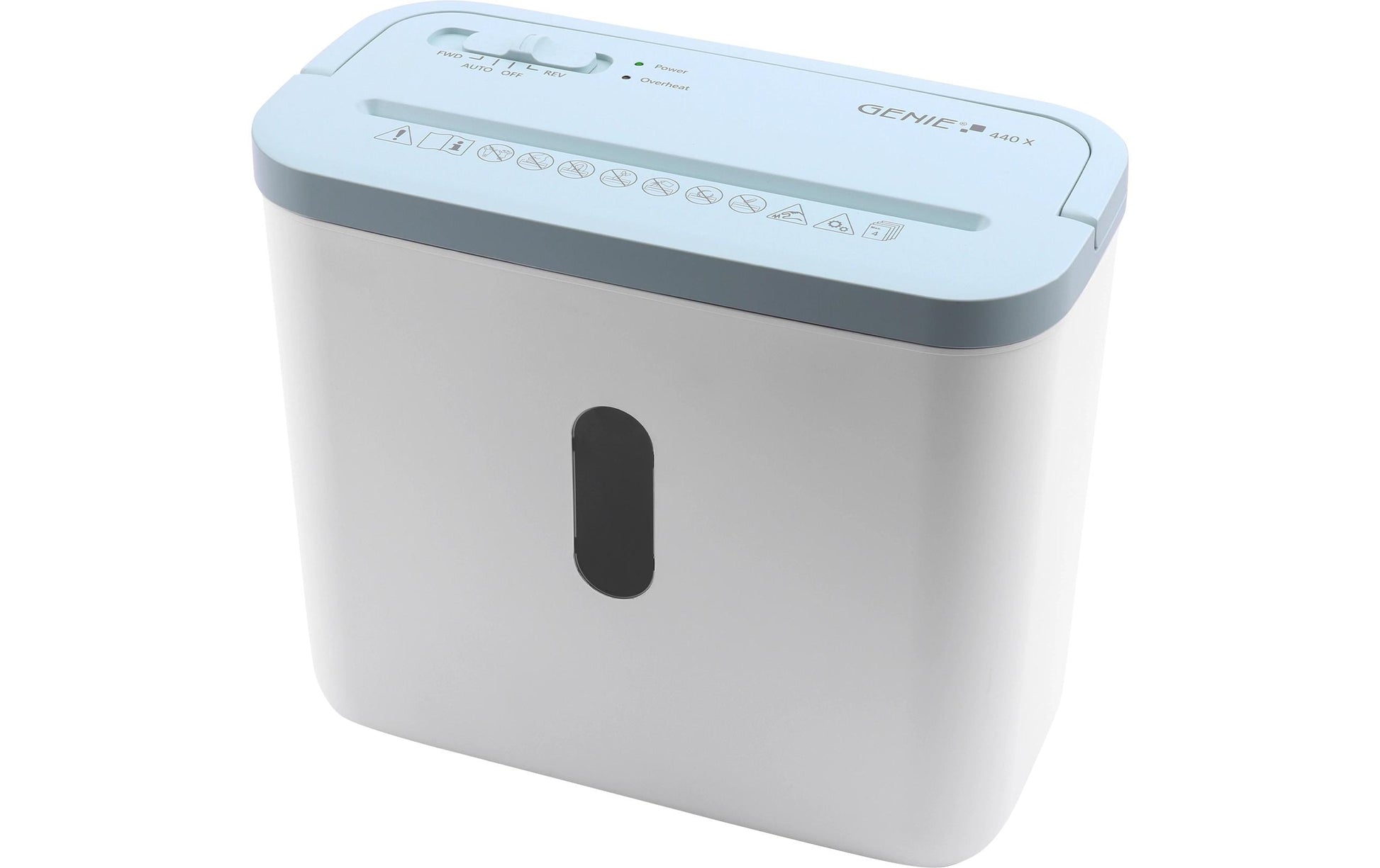 Genie 440X Aktenvernichter – Streifenschnitt, P-4, 4 × 38 mm, 4 Blatt, 8 l