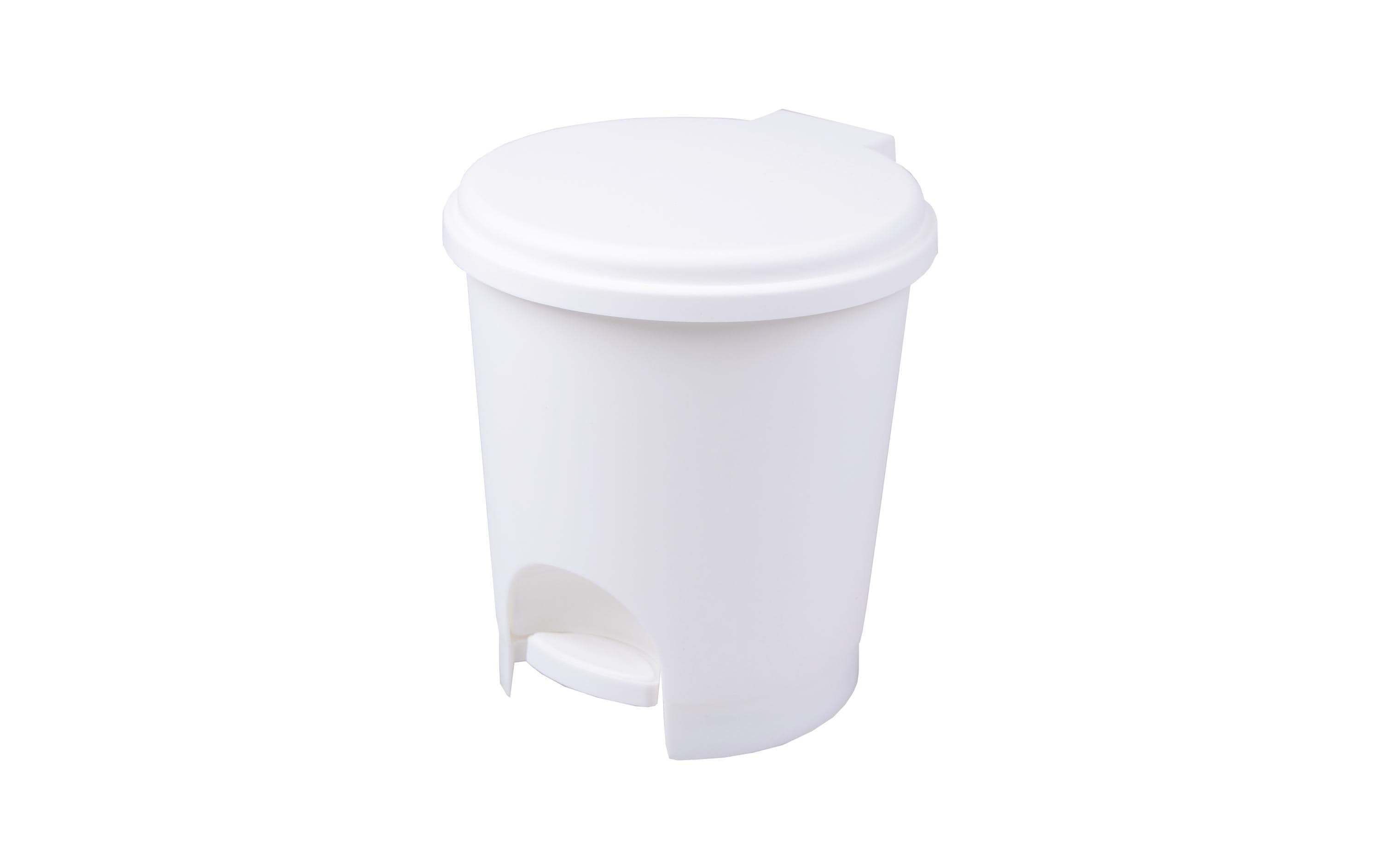 Edi Baur Treteimer Bagno – 3 l – Kunststoff (PP), rund – weiss