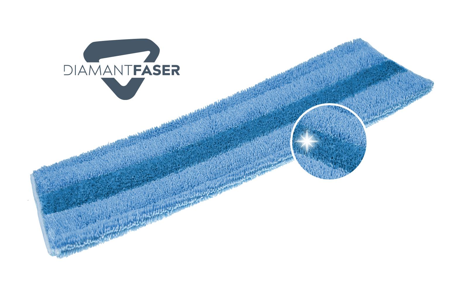 Edi Baur Wischbezug Diamond Speed Premium – 40 cm – Polyester (PES) – Blau