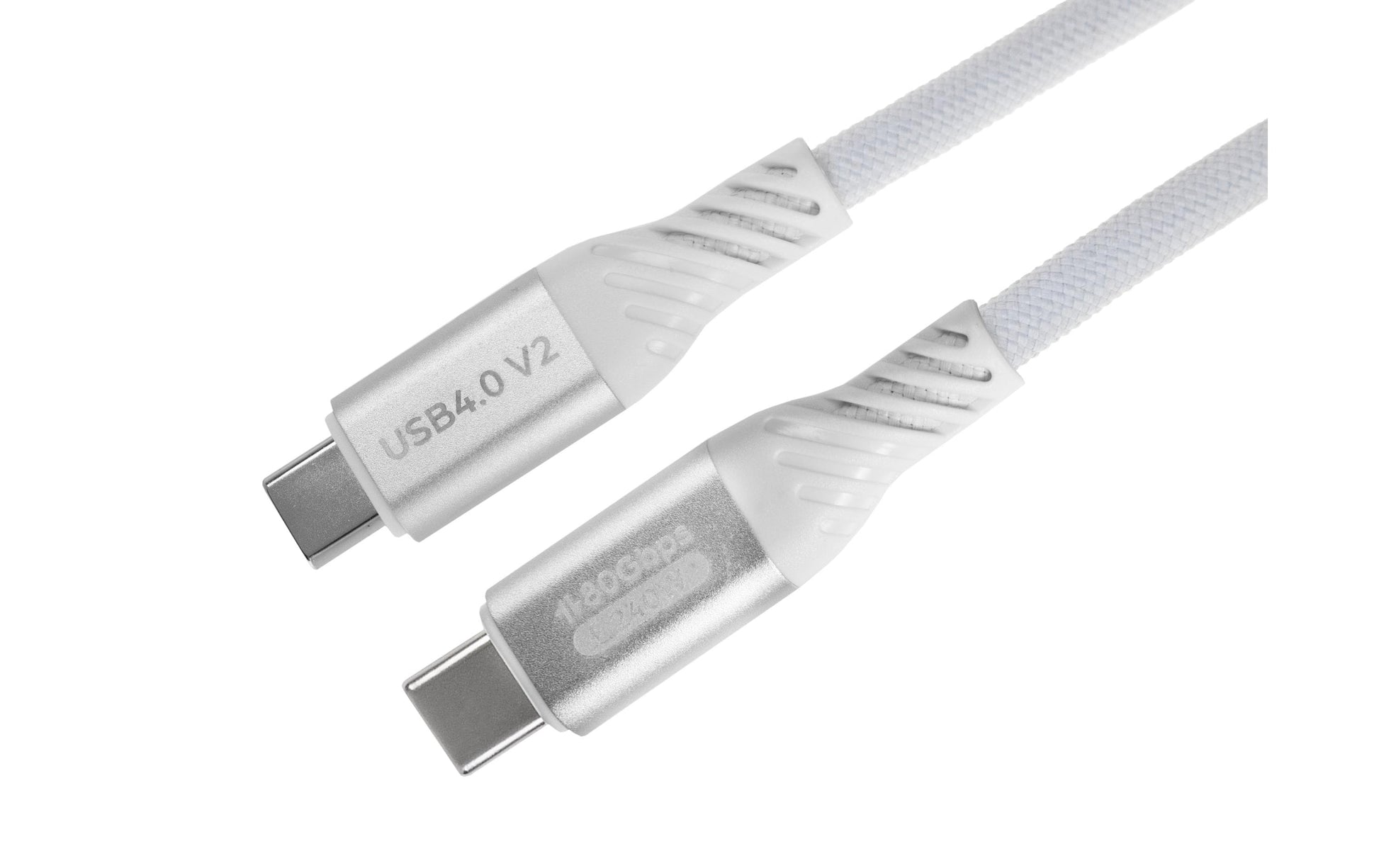 ONIT USB-C auf USB-C Kabel – USB4 80 Gbit/s – 1 m – PD 240 W – Textilmantel, Verstärkt – Weiss