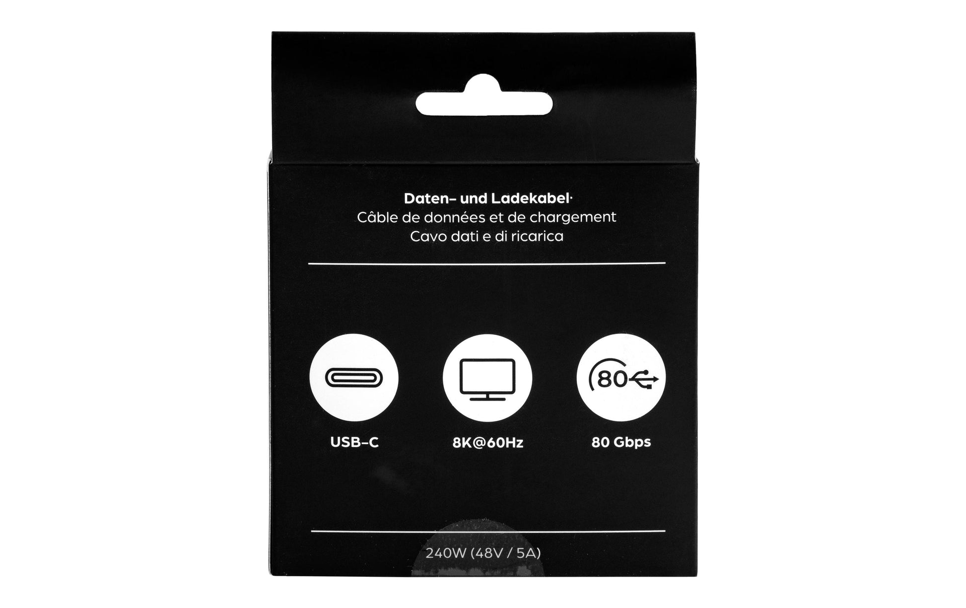 ONIT USB-C auf USB-C Kabel – USB4 80 Gbit/s – 1 m – PD 240 W – Textilmantel, Verstärkt – Weiss