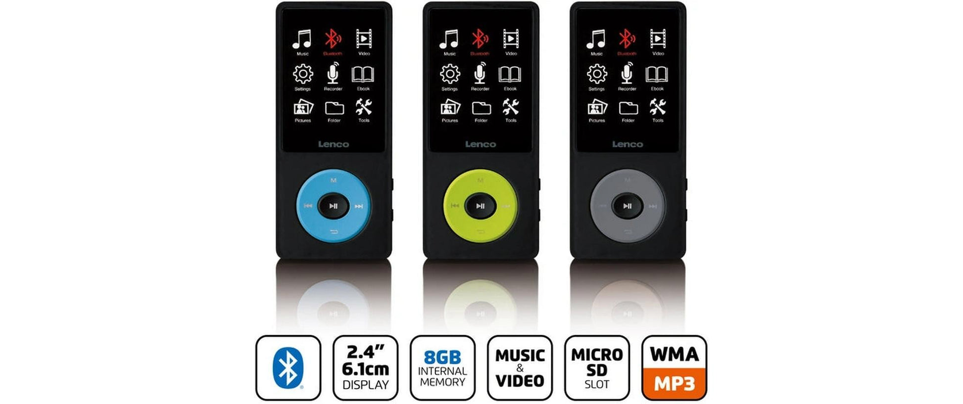 Lenco Xemio-860 – Hi-Res-Player (DAP) – 8 GB, Bluetooth, 18 h – Blau