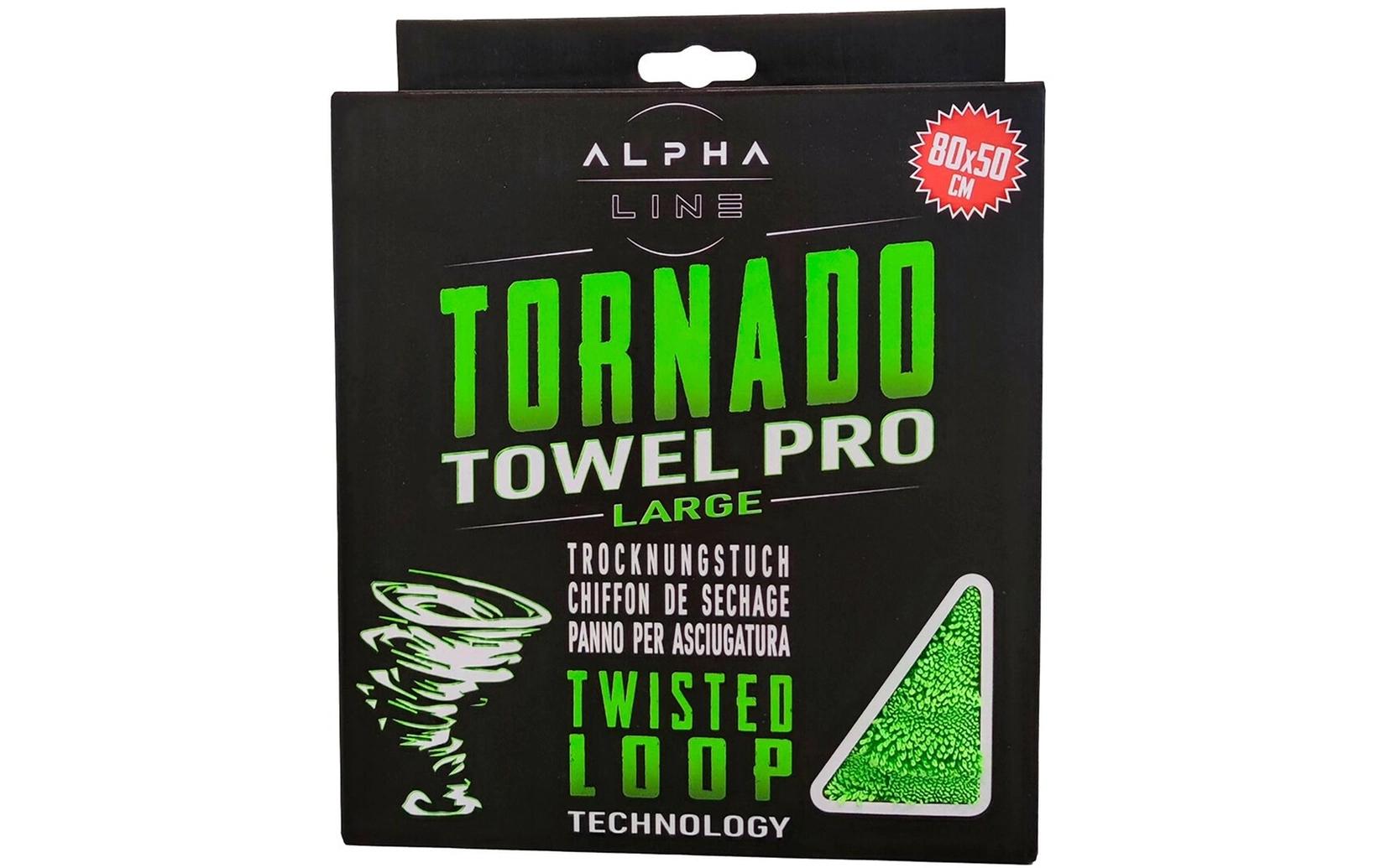 Alpha Line Trocknungstuch Tornado Towel Pro Large – grün – 50 × 80 cm – Mikrofaser – 1 Stk.